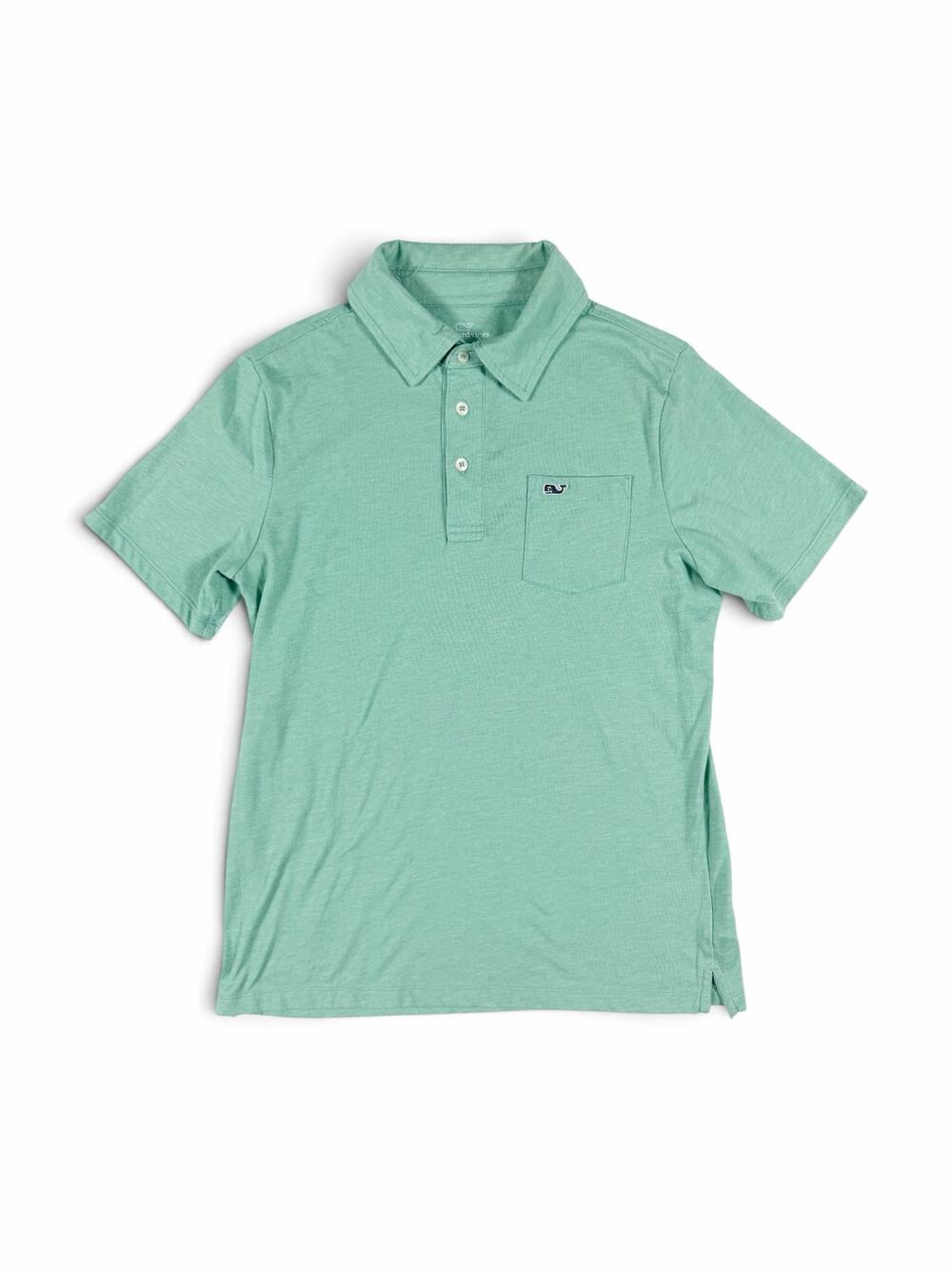 Vineyard Vines Pocket Polo Shirt Seafoam Green Boys Large 16